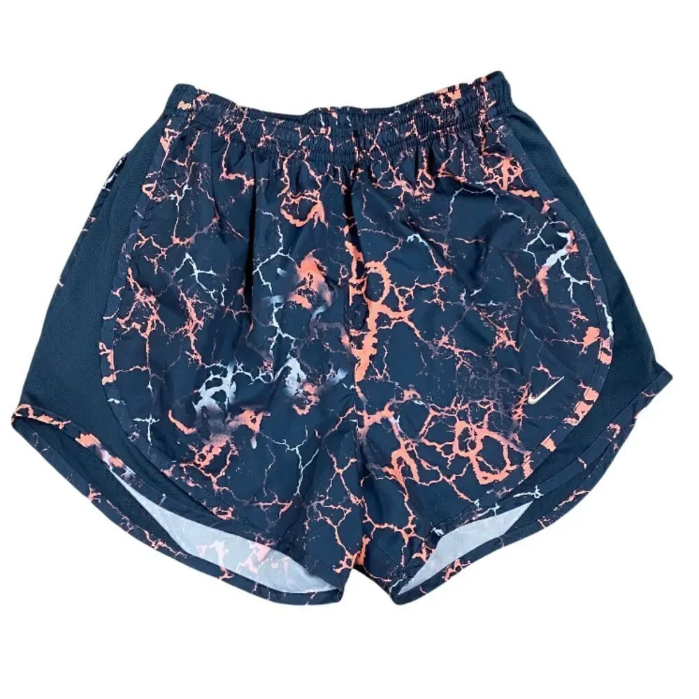 Nike Navy & Coral Dri-Fit Running Shorts Size XS